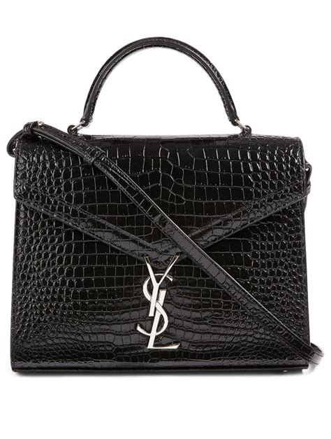 croc embossed ysl bag